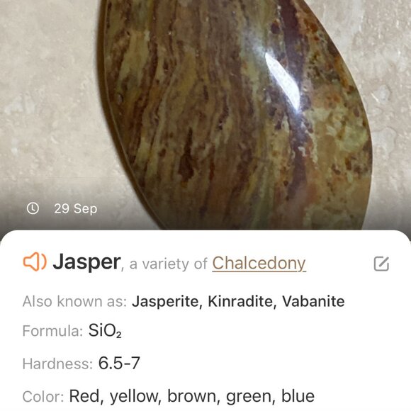 Natural Earthy Jasper Pendant, Large Genuine Gemstone Leaf Shape Pendant - Picture 10 of 11